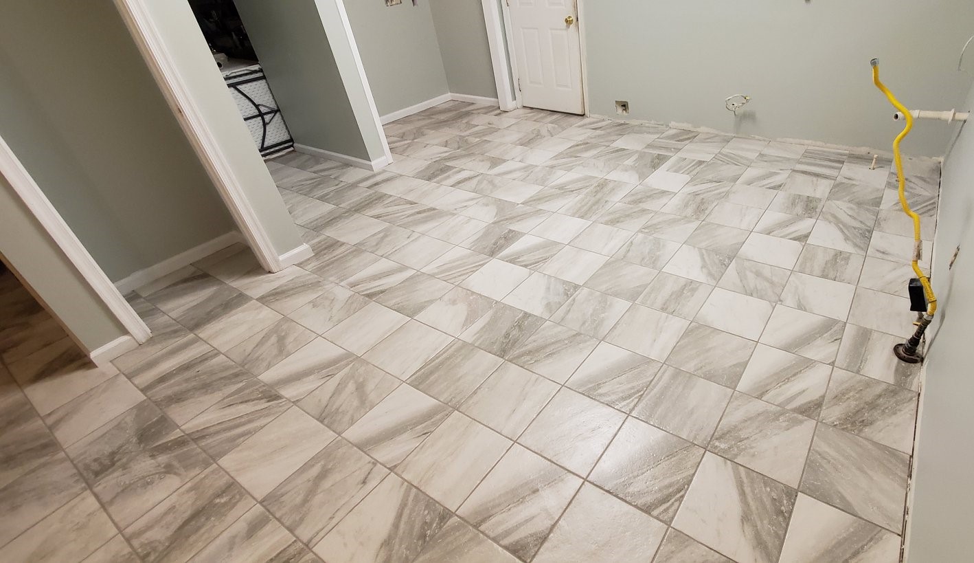tile floor after